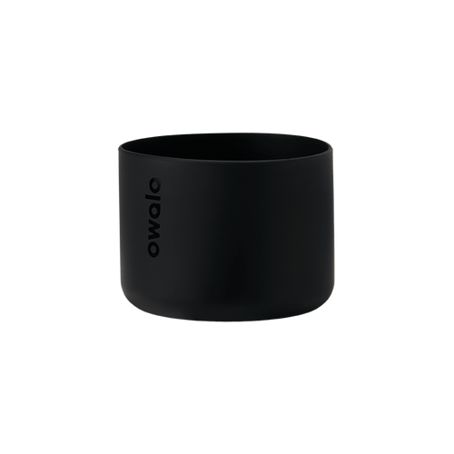 Bottle Boot 40oz in matte black silicone; showing open top rim