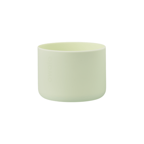 Bottle Boot 40oz in light mint green silicone; lower side view