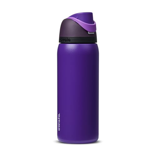 FreeSip 32oz in Twilight Zone, deep violet purple body with dark purple flip cap and light purple carry loop