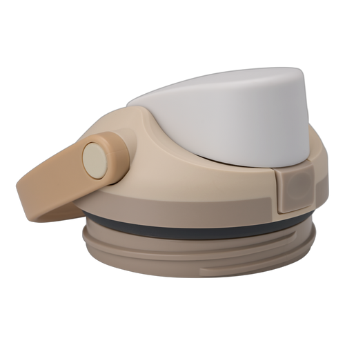 FreeSip Sway 30oz replacement lid in Lightly Toasted, warm tan/sand dome-shaped lid with white flip cap and tan carry loop