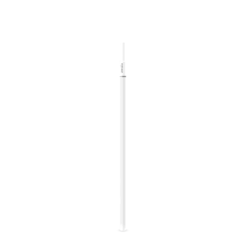 Owala Replacement 24oz Tumbler Straw in Shy Marshmallow; single long solid white straw with white collar bearing the Owala logo
