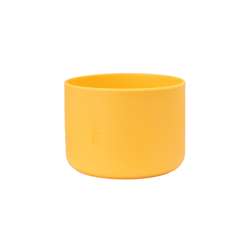 Bottle Boot 40oz in bright yellow silicone; wide cylindrical form