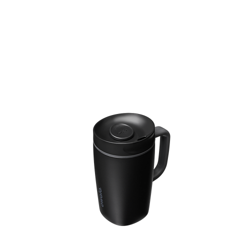 SmoothSip® Slider with Handle – Very, Very Dark / 12oz / Stainless Steel