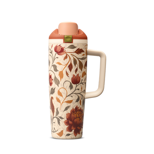 FreeSip® Tumbler – 30oz / Woodland Boho / Stainless Steel