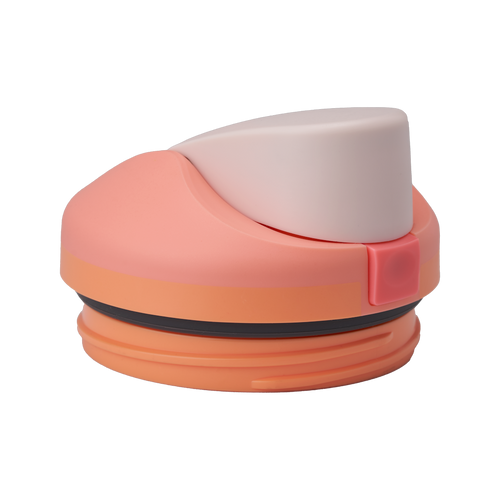 FreeSip Tumbler 40oz replacement lid in Sparkling Sherbet, coral peach to orange gradient dome-shaped lid with blush pink flip cap and side button