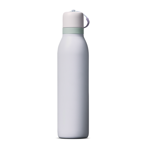 FreeSip Twist 24oz in Open Air (soft light grey-blue) with a pale mint green accent band and white loop, shown