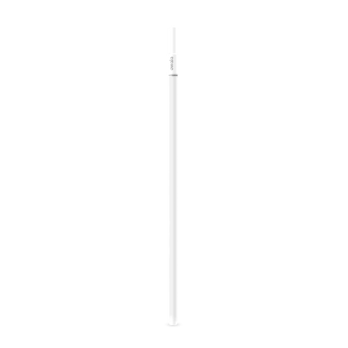 Owala Replacement 40oz Tumbler Straw in Shy Marshmallow; single long solid white straw with white collar bearing the Owala logo